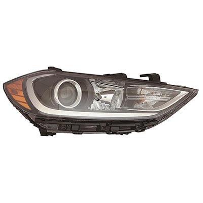 2017-2018 Hyundai Elantra Sedan Head Lamp Passenger Side Halogen Use With Drl In Bumper Usa Built