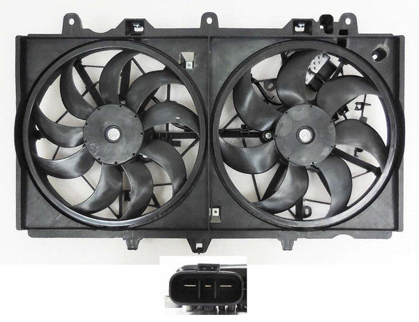 2014-2019 Infiniti Q50 Sedan Cooling Fan Assembly 3.0L V6 Without High Output