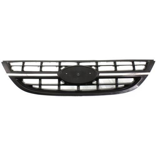 2005-2006 Kia Spectra Grille (With Chrome Insert) Matte-Black