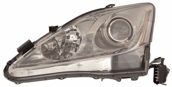 Head Lamp Driver Side Lexus Is250 Sedan 2006-2008 Halogen Without Auto Leveling Capa , Lx2502132C