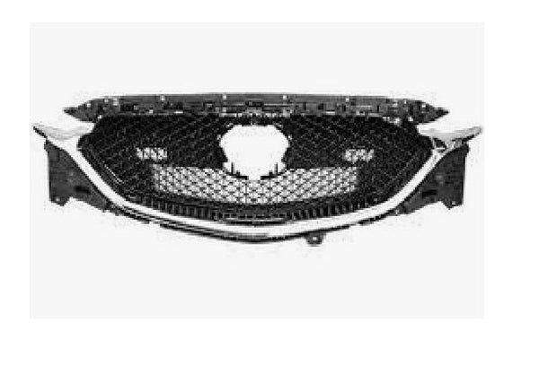 Grille Front Mazda Cx5 2019-2021 Ptd Black Mesh With Chrome Molding / Camera/ Adaptive Cruise , Ma1200222