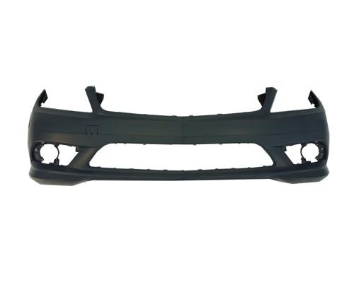 2008-2009 Mercedes C230 Bumper Front Primed Without Sensor Without H L Washer With Amg Sport Pkg