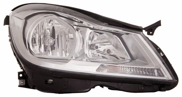 2012-2014 Mercedes C300 Head Lamp Passenger Side Halogen Chrome Housing Sedan Without Cornering Lamp High Quality