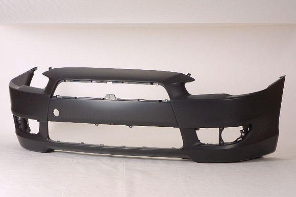 2008-2015 Mitsubishi Lancer Bumper Front Primed Without Spoiler Hole Exclude Gts Model