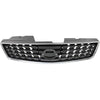 2008-2009 Nissan Sentra Grille Painted Dark Silver/Black With Chrome Front 2.0L