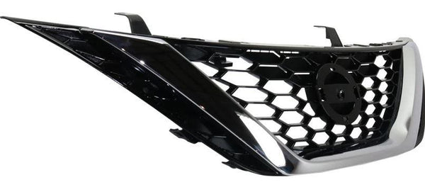 2016-2019 Nissan Sentra Grille Glossy Black With Chrome Exclude Nismo