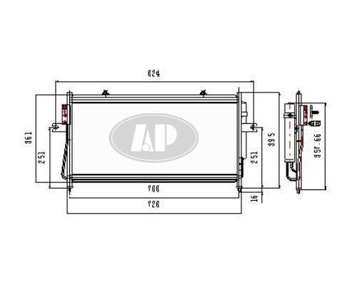 2003-2004 Nissan Xterra Condenser (3100) 01/03-04