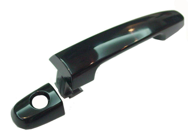 2001-2007 Toyota Highlander Door Handle Front Driver Side/Passenger Side Outer With Keyhole (Smooth Black)