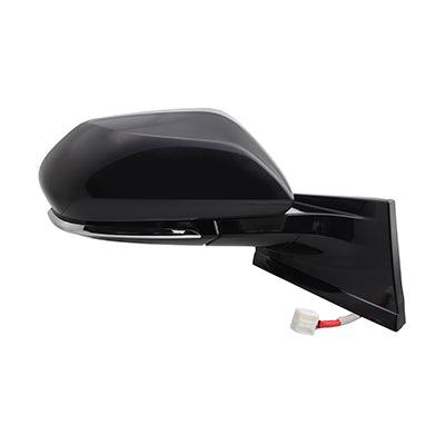 2016-2018 Toyota Prius Mirror Passenger Side Power Heated Gloss Black Cover Without Blind Spot