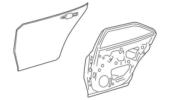 2018-2021 Toyota Camry Hybrid Door Rear Driver Side Steel Economy Quality