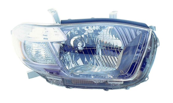 2008-2010 Toyota Highlander Head Lamp Passenger Side Sport Mdl With Smoked Lens
