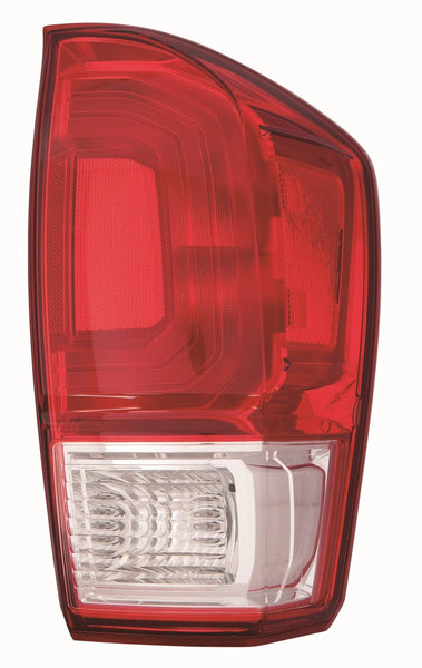 2016-2019 Toyota Tacoma  Tail Lamp Passenger Side Red Bezel Base/Sr/Sr5/Sr+ Economy Quality