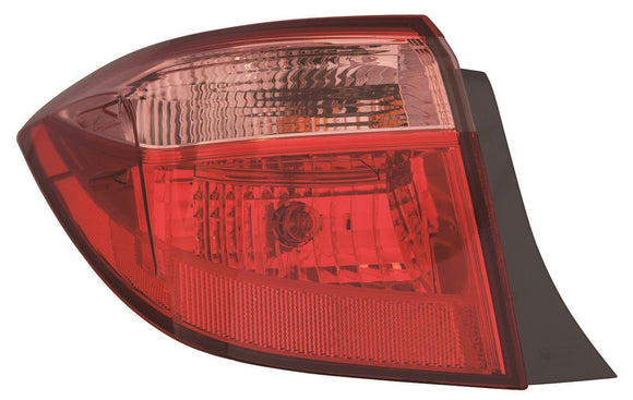 2017-2019 Toyota Corolla Sedan Tail Lamp Driver Side Bulb Type