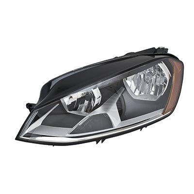 2015-2017 Volkswagen Golf Hatchback Head Lamp Driver Side Halogen From 6/30/14 Economy Quality