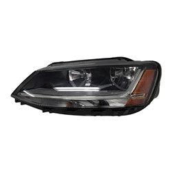 2017-2018 Volkswagen Jetta Head Lamp Driver Side Halogen With Out Directional Beam Sedan High Quality