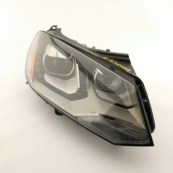 2011-2014 Volkswagen Touareg Head Lamp Passenger Side Hid Black Bezel With Chrome Trim Insert High Quality